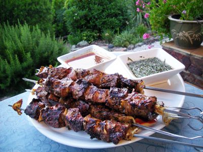 Brochettes de foie d’agneau