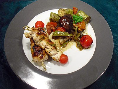 Brochettes de poulet à l’estragon