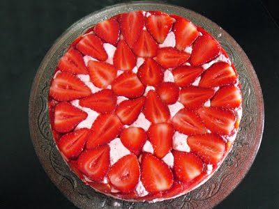Mousse glacée fraises mascarpone