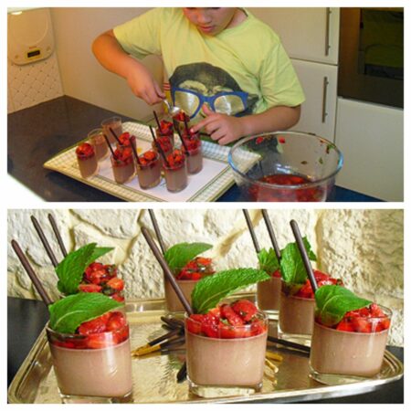 Panna cotta chocolat fraises - 8