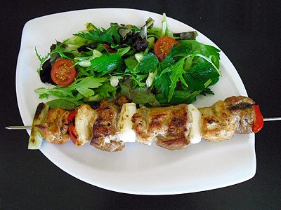 Brochettes aux 2 viandes