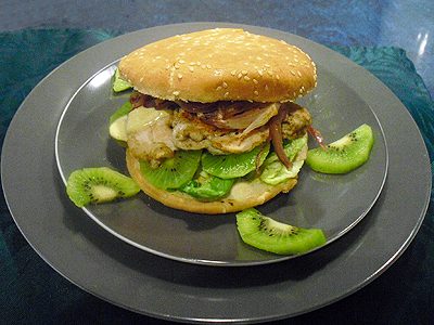 Hamburgers allégés de poulet au curry