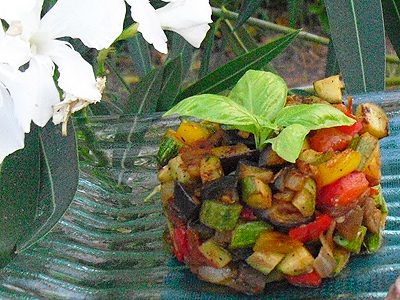 Rouelle de gigot et ratatouille allégée à la plancha