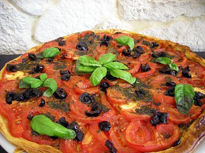 Tarte fine tomates basilic