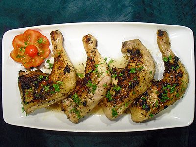 Poulet aux citrons à la plancha