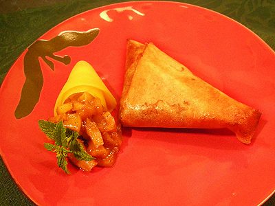 Samosa à la mangue