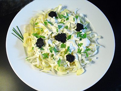 Salade d’endives aux oeufs de lumps