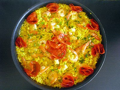 Riz aux crevettes et chorizo - 1