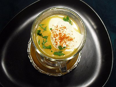 Velouté de courge au piment d’Espelette