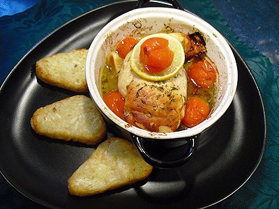 Poulet aux citrons et tomates cerise - 1