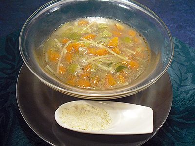 Bouillon aux pâtes