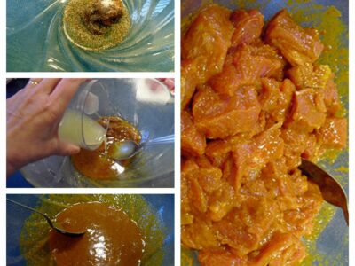 Brochettes de porc au curry et ananas - 3