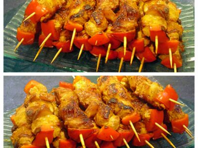 Brochettes de porc au curry et ananas - 6