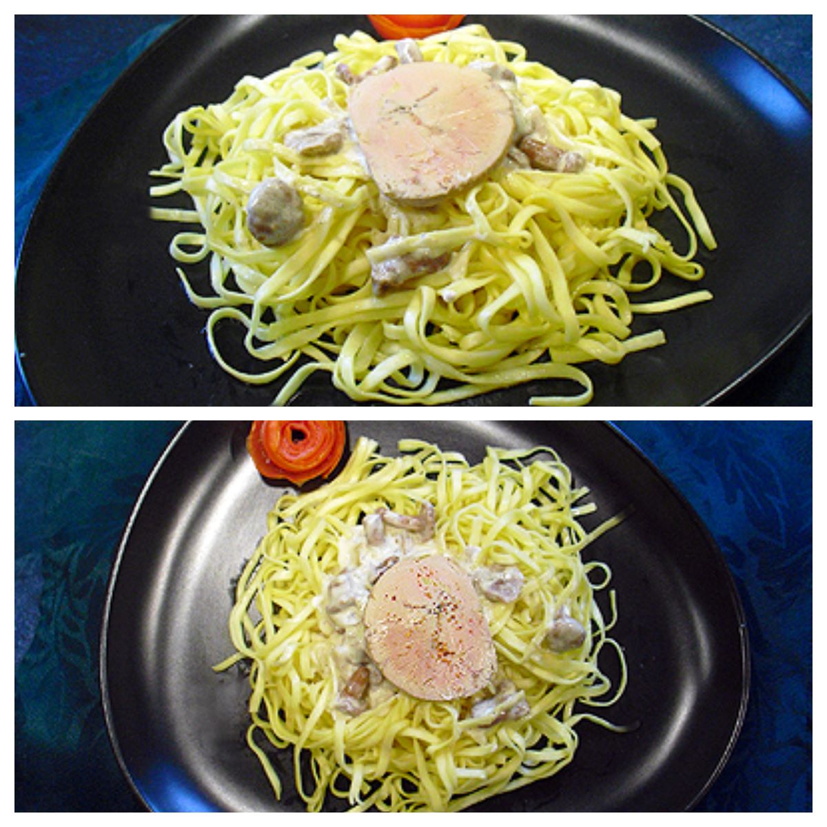 Tagliatelles aux girolles et foie gras La recette facile par Toqués 2 Cuisine