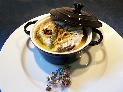 Dos de cabillaud aux asperges - 1