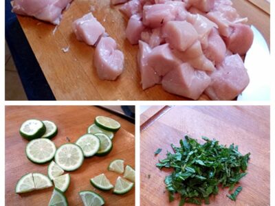 Brochettes poulet menthe citron vert - 2