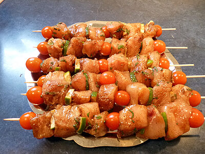 Brochettes poulet menthe citron vert - 5