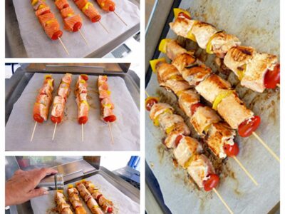 Brochettes de saumon sauce safran sur plancha - 7