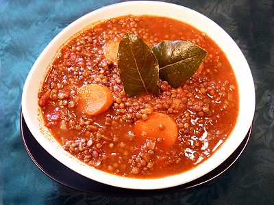 Lentilles en sauce tomate - 1