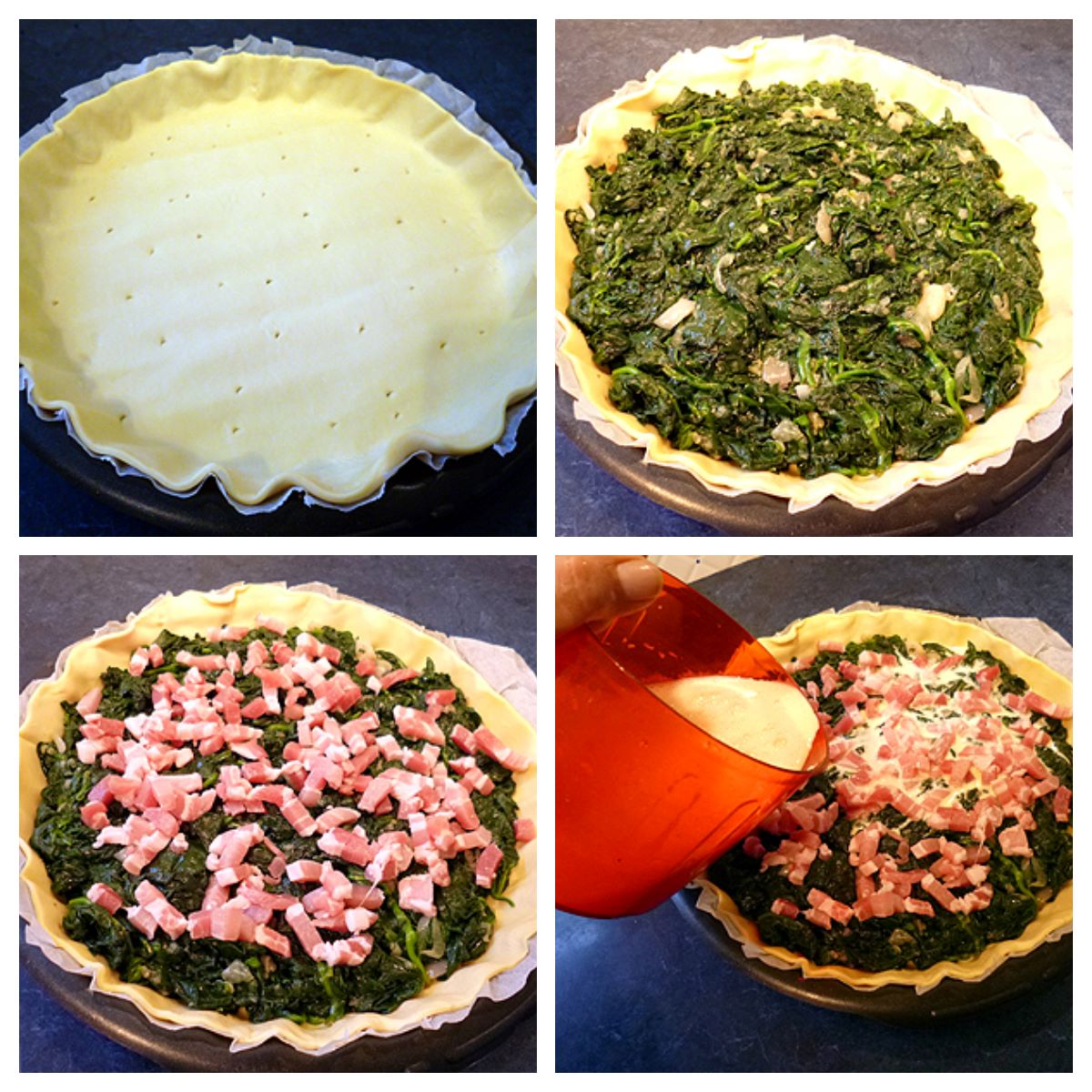 Quiche épinards lardons La recette facile par Toqués 2 Cuisine