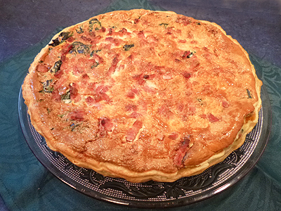 Quiche épinards lardons - 1