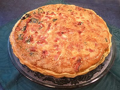 Quiche épinards lardons