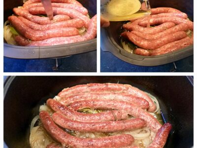 Saucisses confites aux oignons et vin blanc - 3