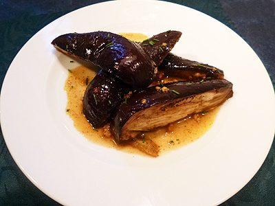 Aubergines confites