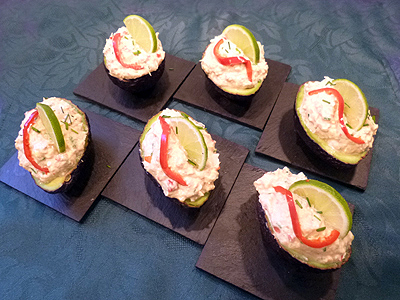 Avocats farcis au saumon - 1