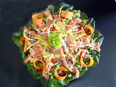 Salade de riz au saumon fumé - 1