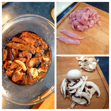 Emincé de dinde aux champignons - 1