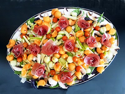 Salade fruitée au jambon cru - 1