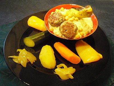 Couscous facile au poulet et boulettes