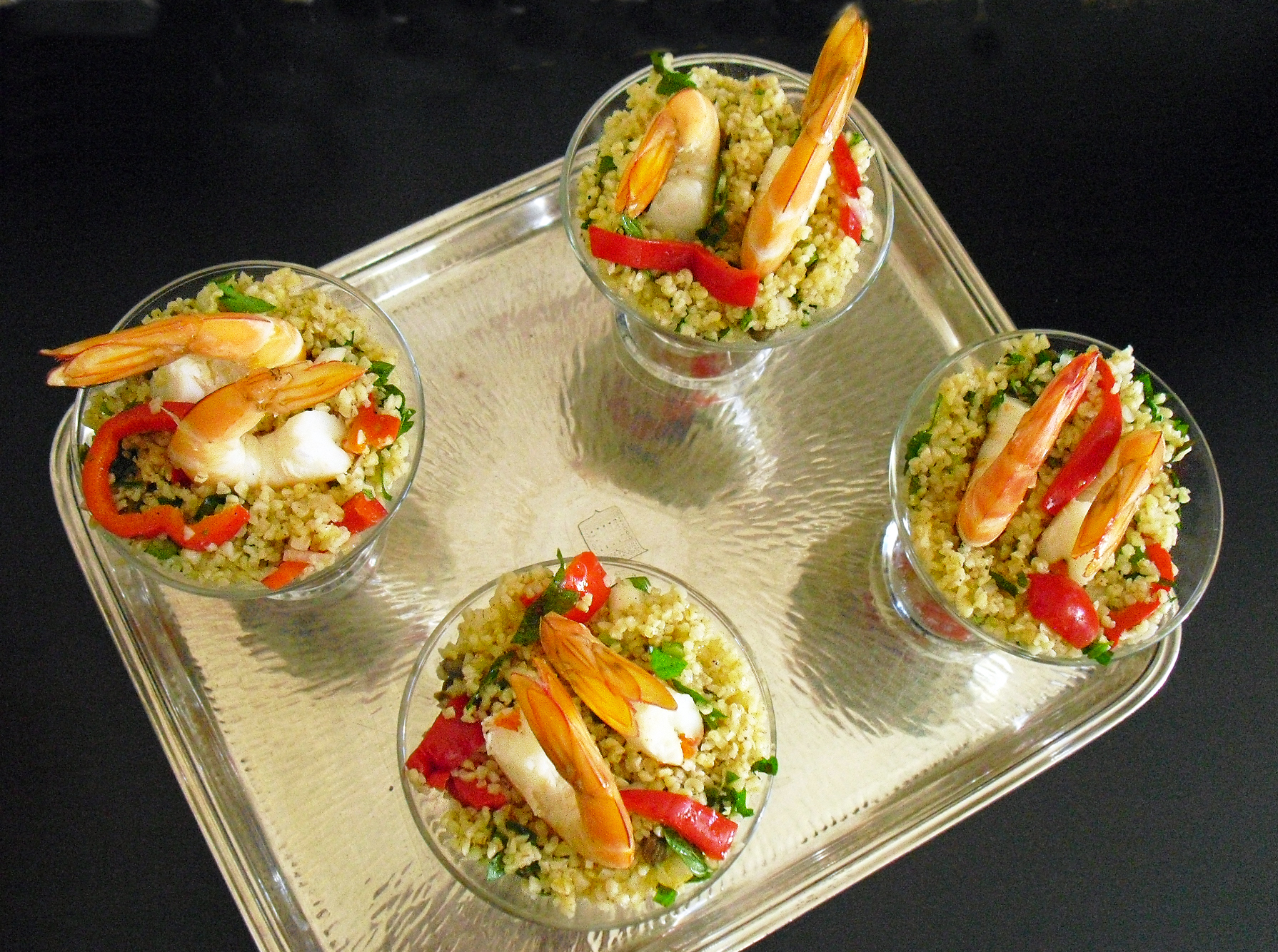 Salade de boulgour aux crevettes - 2