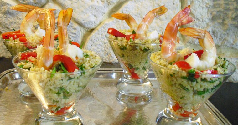 Salade de boulgour aux crevettes