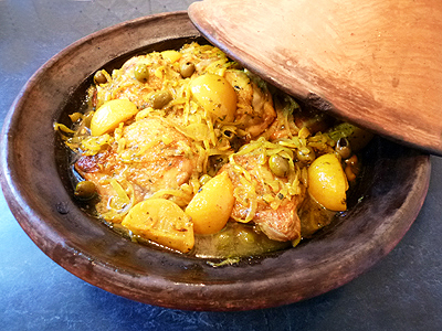 Tajine poulet et citrons confits - 1