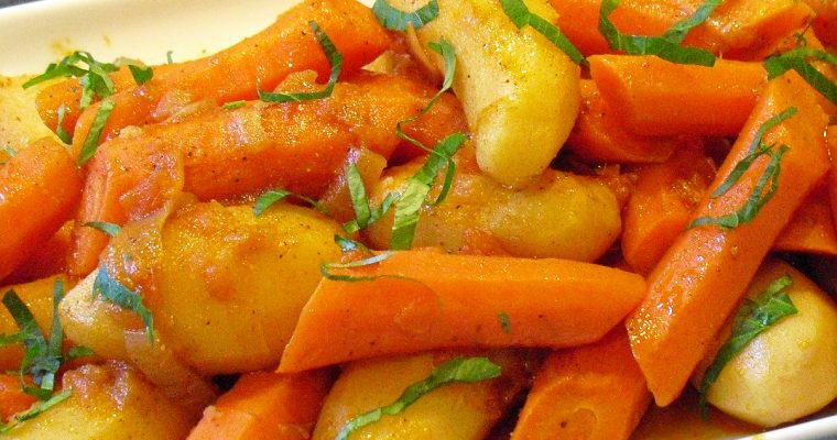 Carottes et pommes de terre au ras el hanout