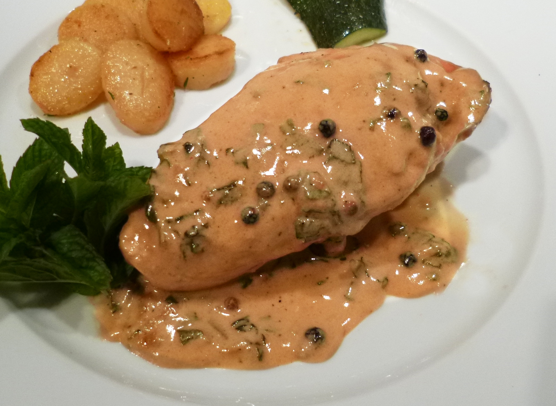 Filet de poulet sauce au poivre - 1