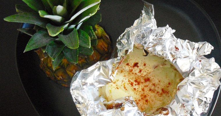 Papillotes chèvre ananas