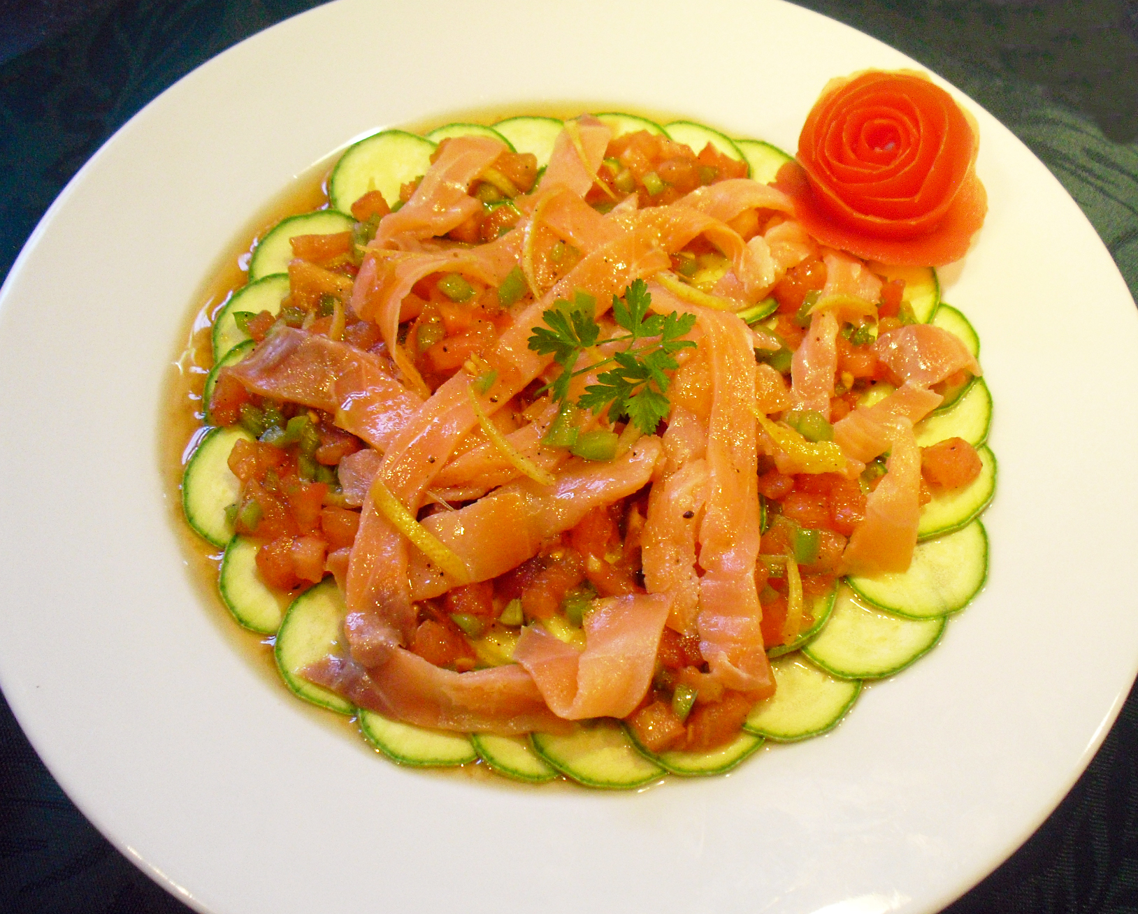 Salade de courgettes au saumon fumé - 2