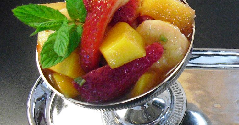 Salade de fruits frais au Saké