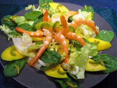 Salade mangues crevettes - 2