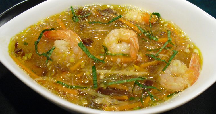 Soupe aux crevettes