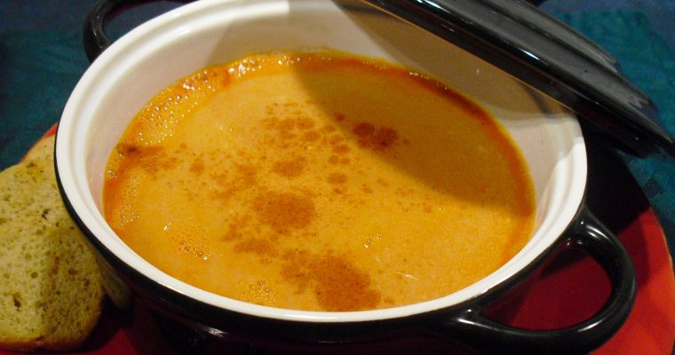 Bisque de crevettes au lait de coco