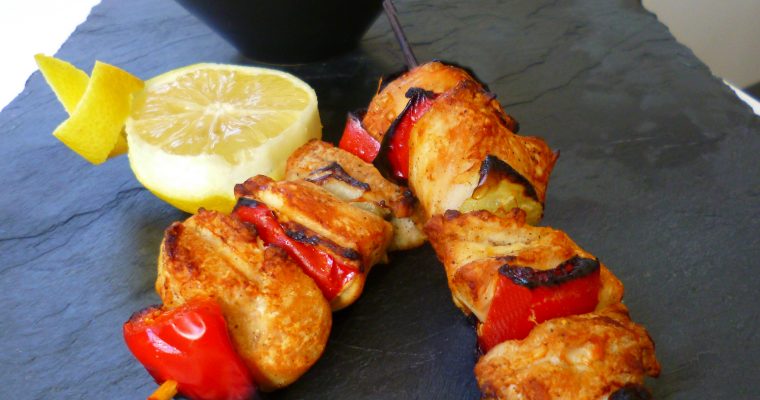 Brochettes de poulet au four