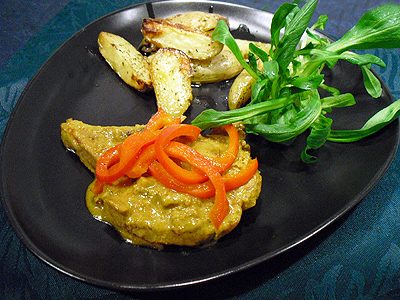 Côtes de porc au curry