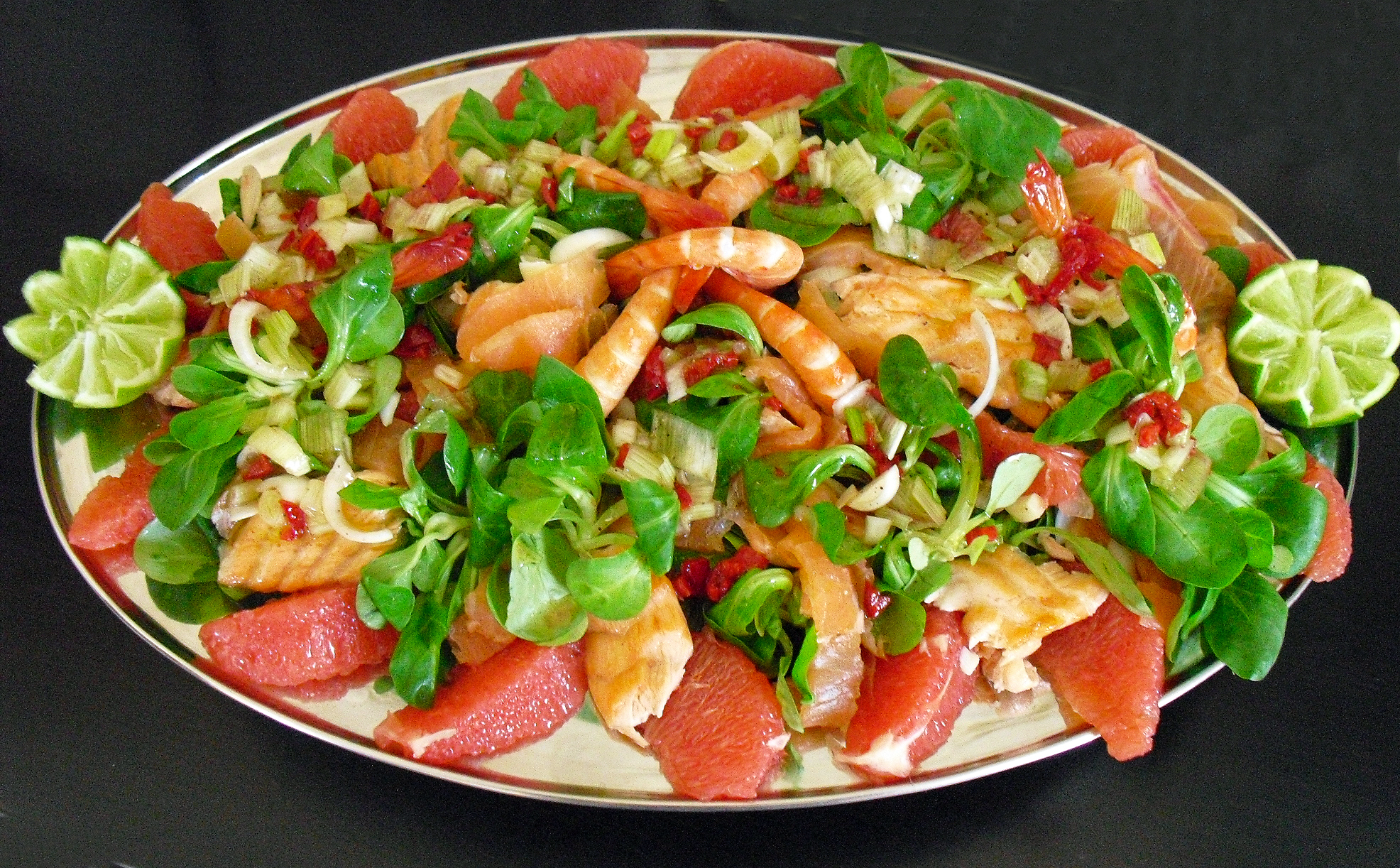 Salade saumon crevettes pamplemousse - 2