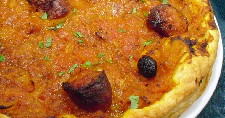 Tarte au rougail saucisse