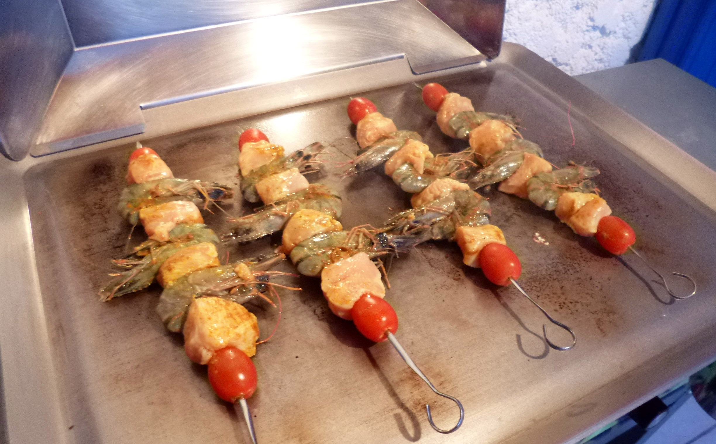 Brochettes de poulet aux crevettes - 7