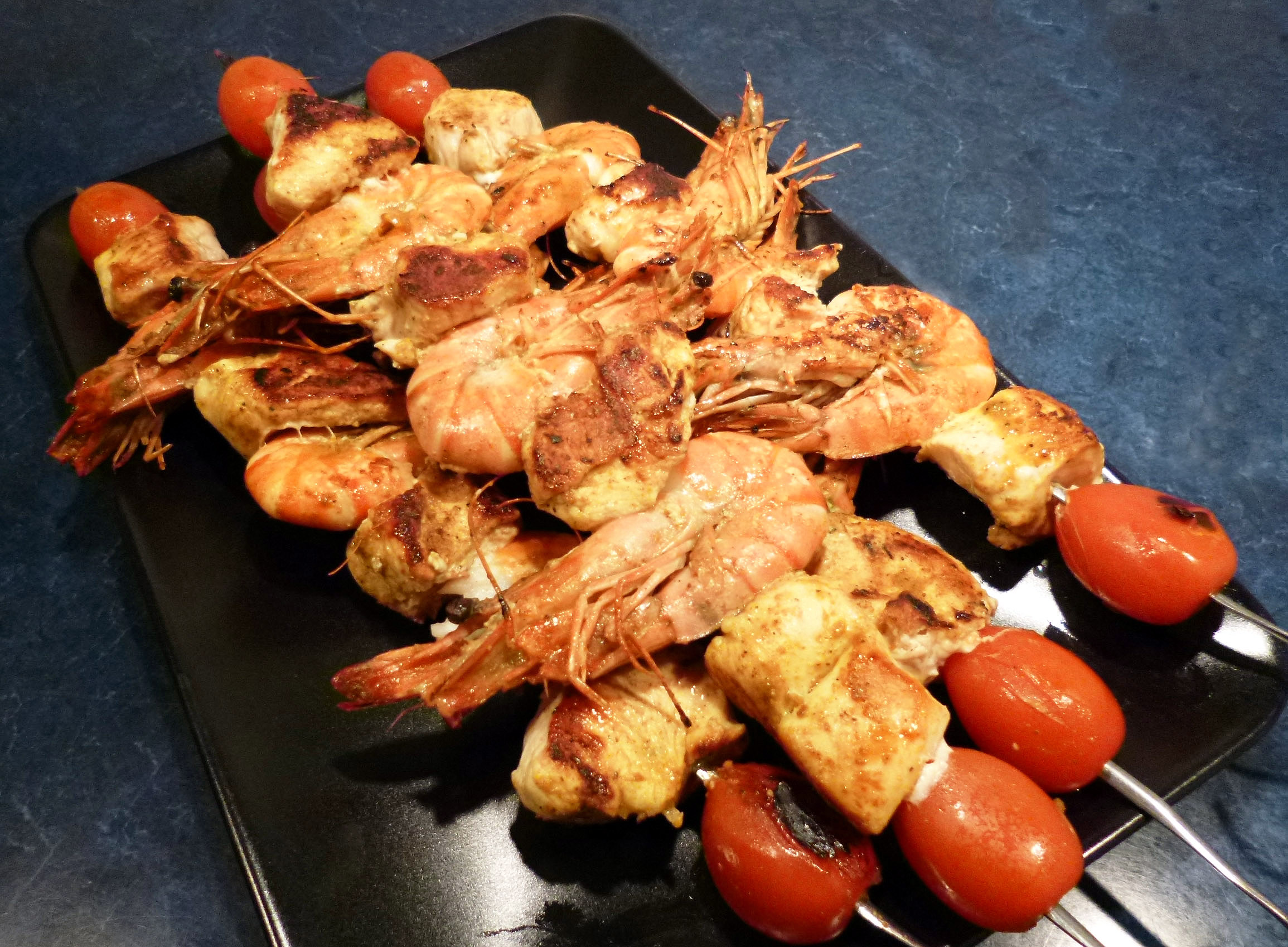 Brochettes de poulet aux crevettes - 9